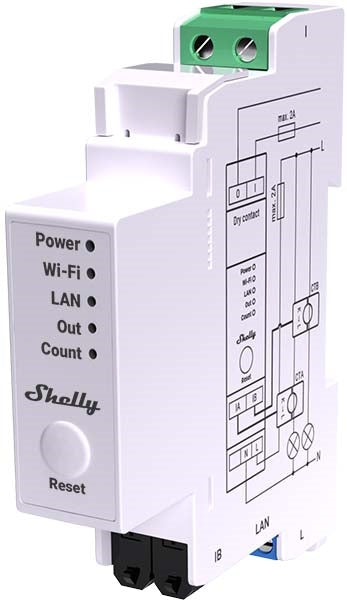Shelly Pro EM de 50 amp (2 x 50a CT)